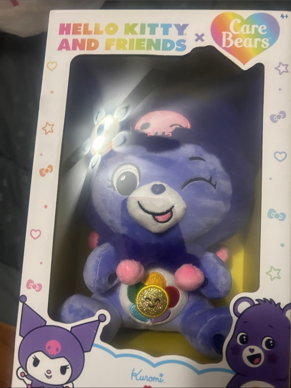 Hello Kitty Kuromi Purple and Pink Care Bears Plush
